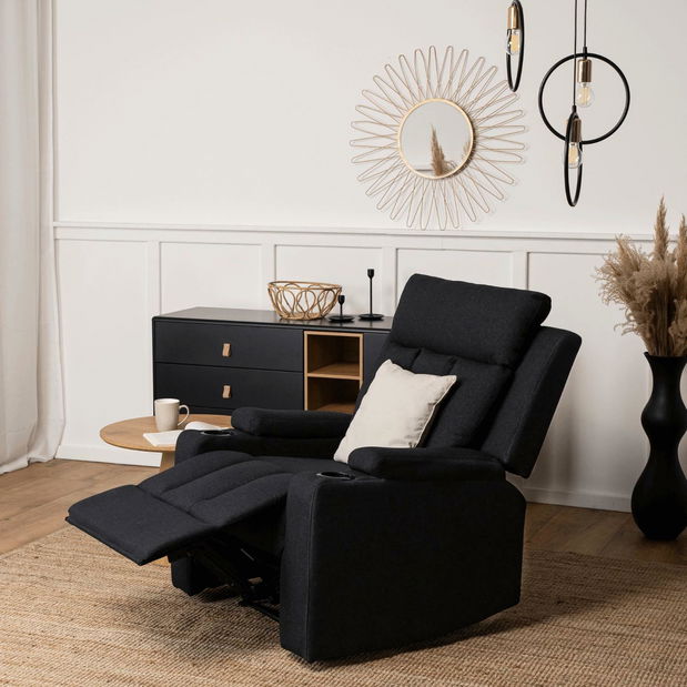 Polohovací křeslo Komeito 2 (černá)