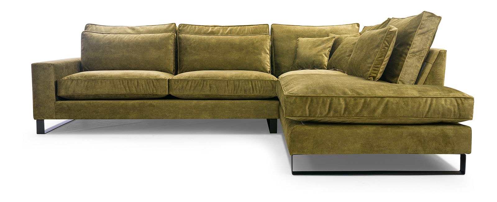 Rohová sedací souprava Callaro (žlutá) (P)