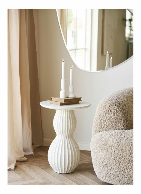 Příruční stolek Nivoria (bílá)