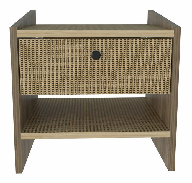 Noční stolek Biurno H (ořech + přírodní)