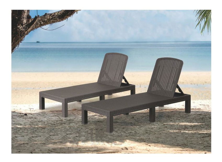 Zahradní lehátko Zanjar (hnědá)