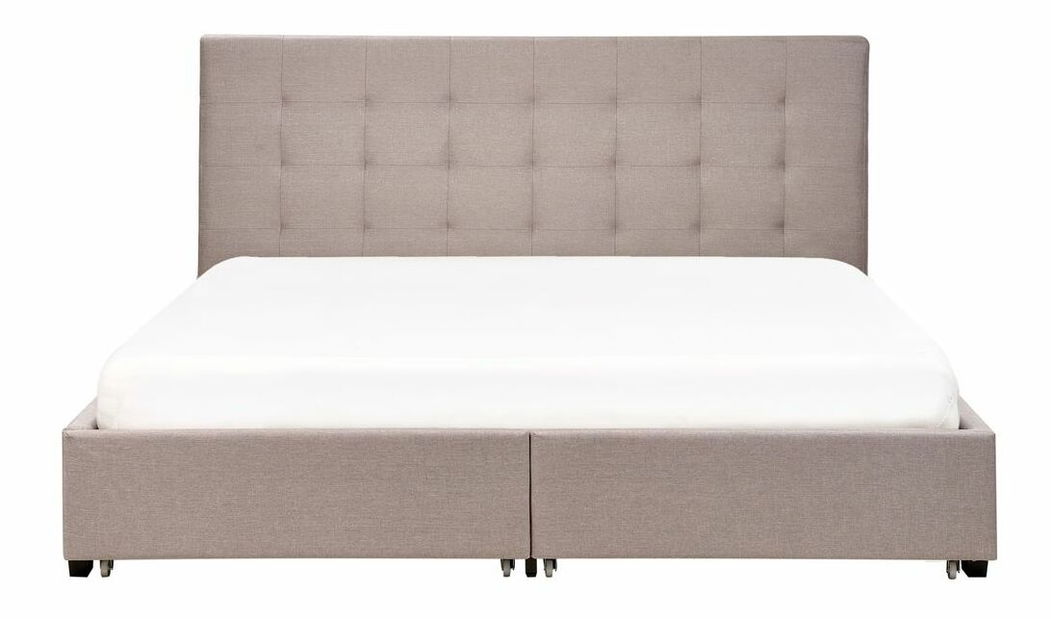 Manželská postel 180 cm ROLLA (s roštem a úl. prostorem) (světle šedá)