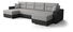 Rohová sedací souprava U Glide U (světle šedá + tmavě šedá)