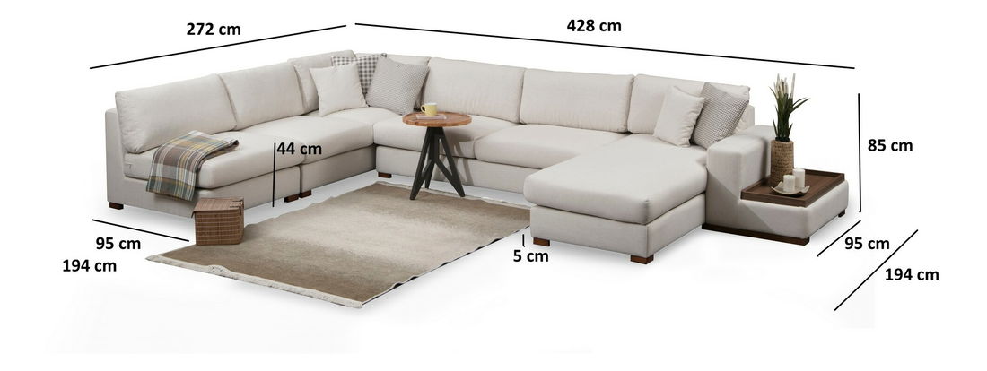 Rohová sedací souprava Lopy 6 (L)