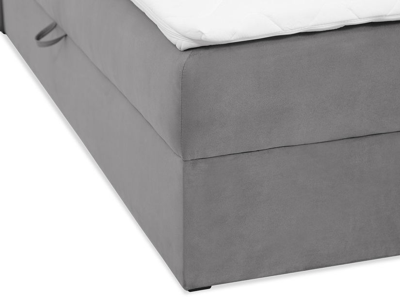 Manželská postel 180 cm Gunzy (šedá) (s roštem a matrací) (s úl. prostorem)