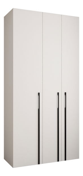 Šatní skříň 120 cm Carmela 50-3 (bílá + černá)