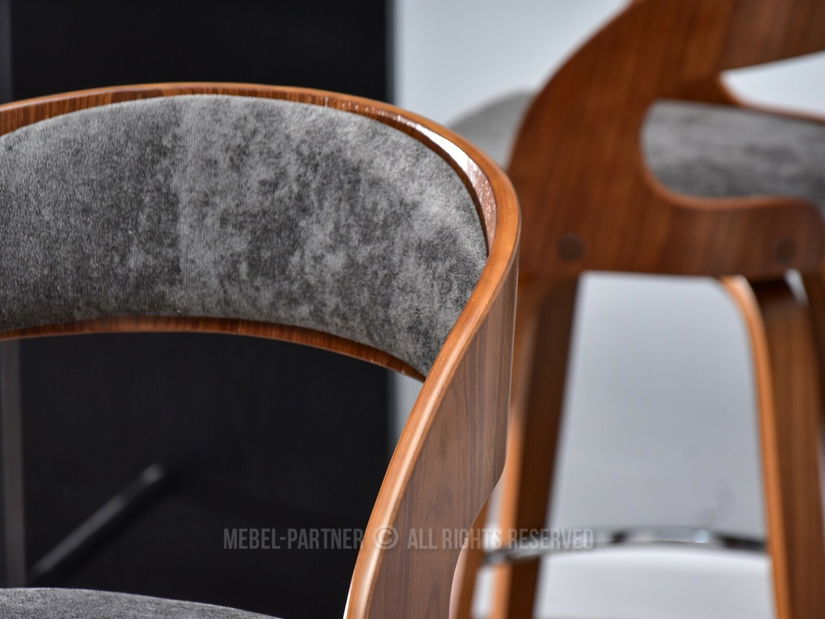 Židle Hook (ořech + chromová)