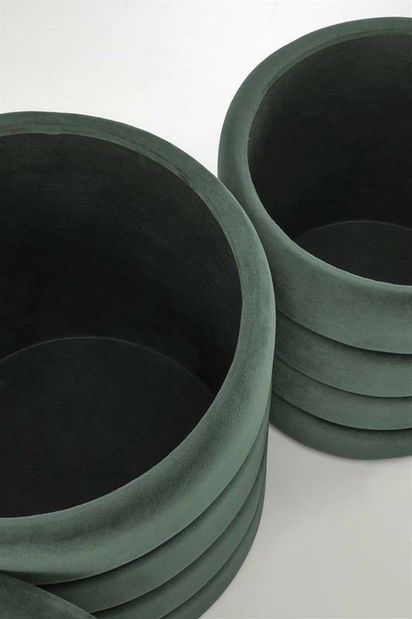 Set 2 ks. taburetek Pachio (tmavě zelená)