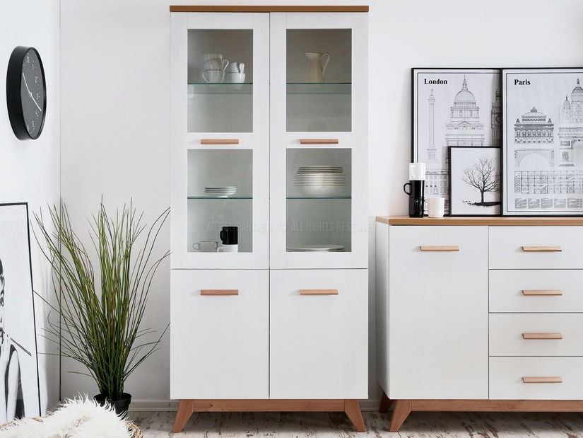 Nábytek do jídelny Bajas 02 (bílá + dub)