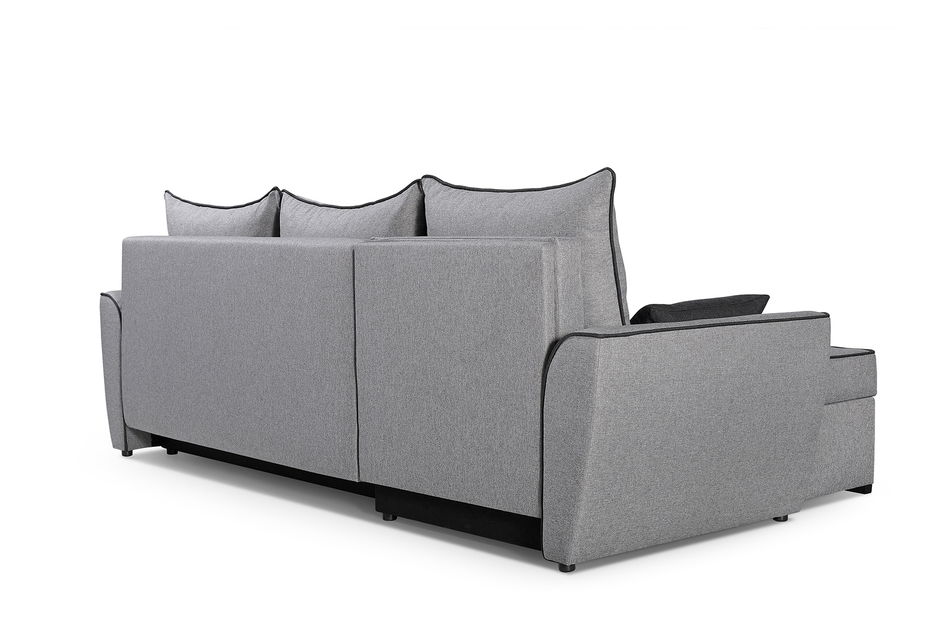 Rohová sedací souprava Merin (šedá + světlešedá) (L)