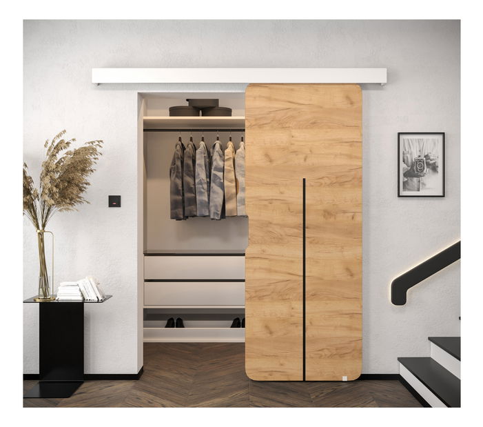 Posuvné dveře Oneil X (dub craft zlatý + bílá matná)