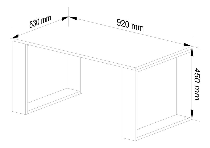 Konferenční stolek Necesito (dub artisan + černá)