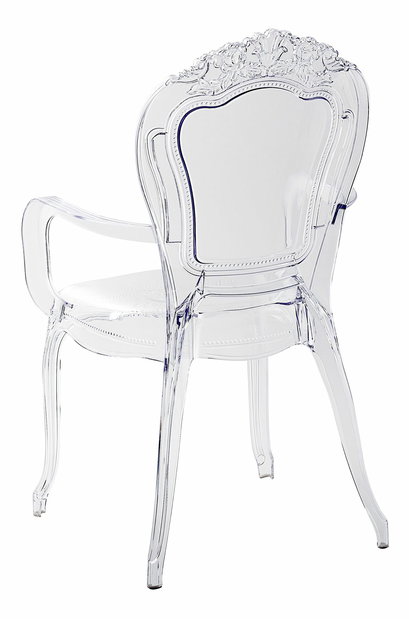 Set 2 ks. jídelních židlí VITTON II (průhledná) *výprodej