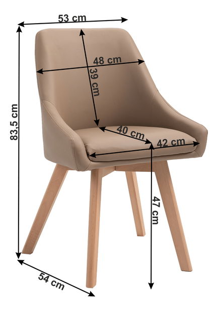 Jídelní židle Terra (béžová)