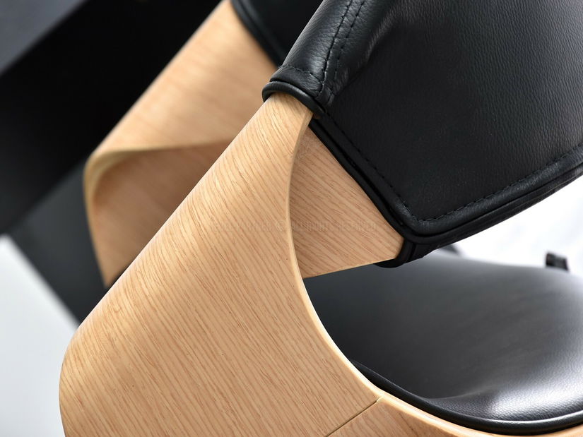 Židle Bjorn H (dub černý + chromová)