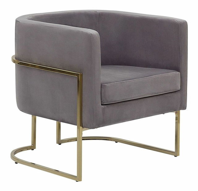 Křeslo SIKA (samet) (šedá)