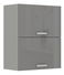 Horní kuchyňská skříňka Milo 60 GU-72 (šedá + šedý lesk)