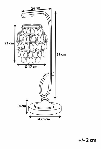 Stolní lampa Elion (stříbrná)