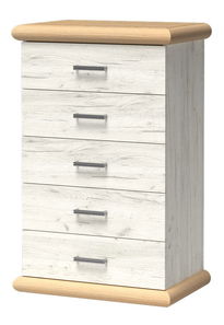 Komoda Kenny 15 (craft bílý + craft zlatý)