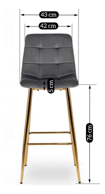 Jídelní židle Abisales (šedá)