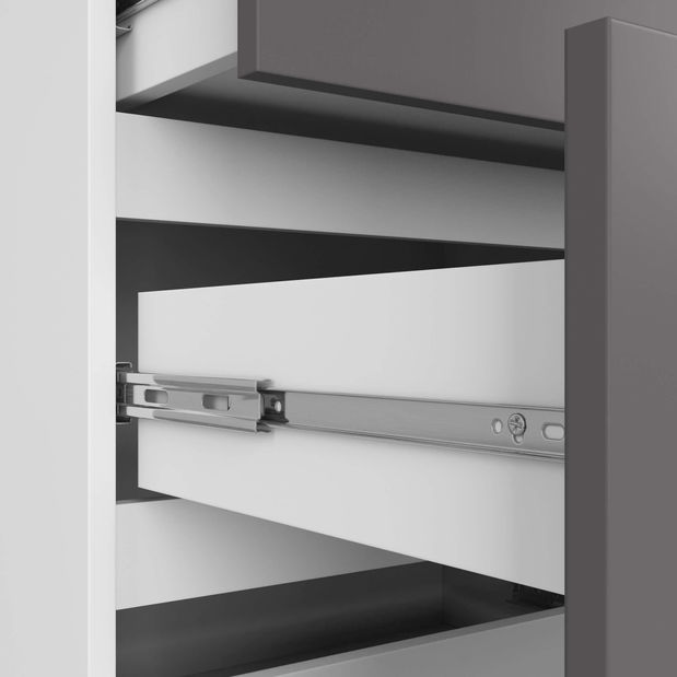 Komoda Kapil III (bílá + šedá)