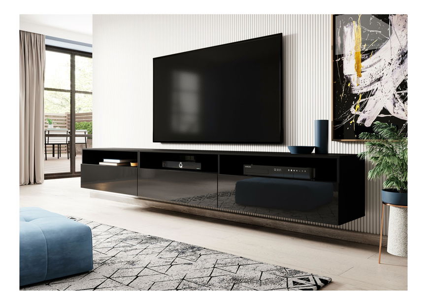 TV stolek Alease Typ 40 (černá + lesk černý)