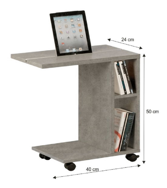 Příruční stolek Niddo (světlý beton)