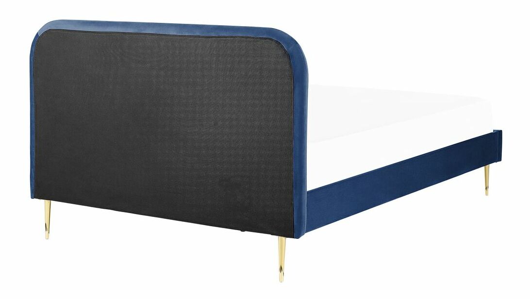 Manželská postel 140 cm Faris (modrá) (s roštem)