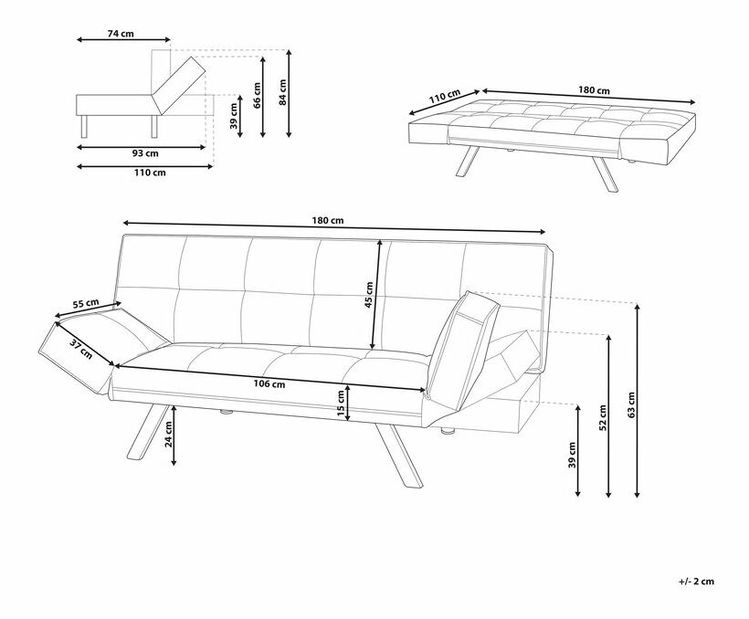 Pohovka Brigg (tmavomodrá)