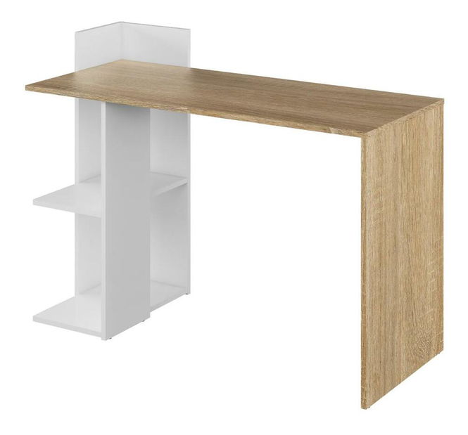 PC stolek Zunno (bílá + dub sonoma)