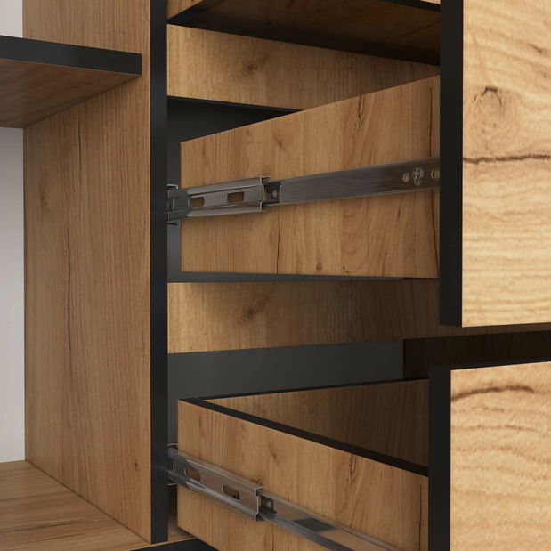 Komoda Kurtinaitis 2D 4SZ (dub craft)