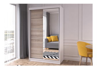 Šatní skříň Nestor 05 (bílá + dub sonoma)