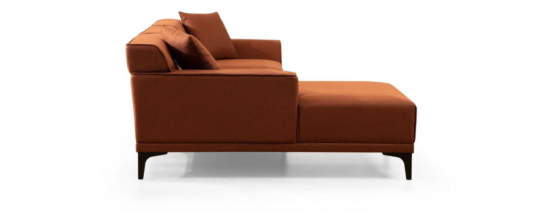 Rohová sedačka Petrafonzo (L) (oranžová + černá)