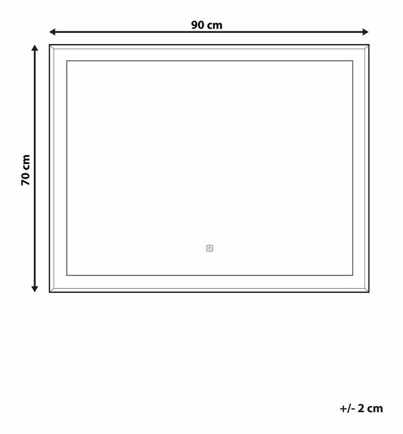 Nástěnné zrcadlo Aifu (stříbrná)