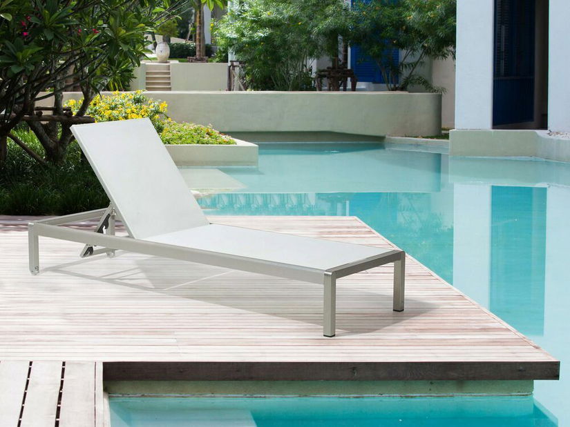 Zahradní lehátko FOLI (bílá)