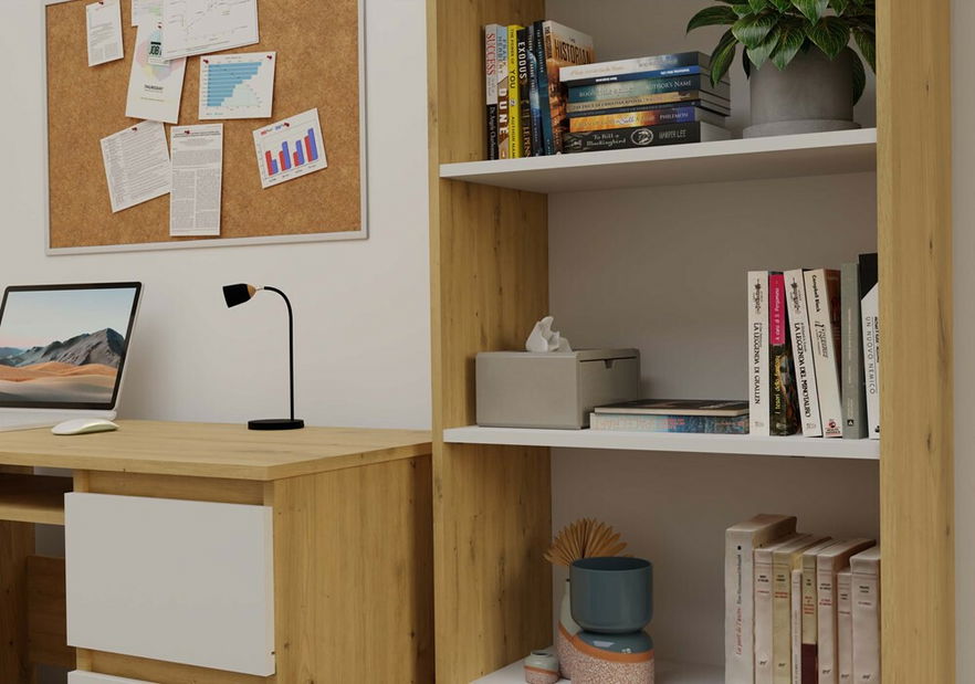 Regál Refarencios 3 (dub artisan + bílá)