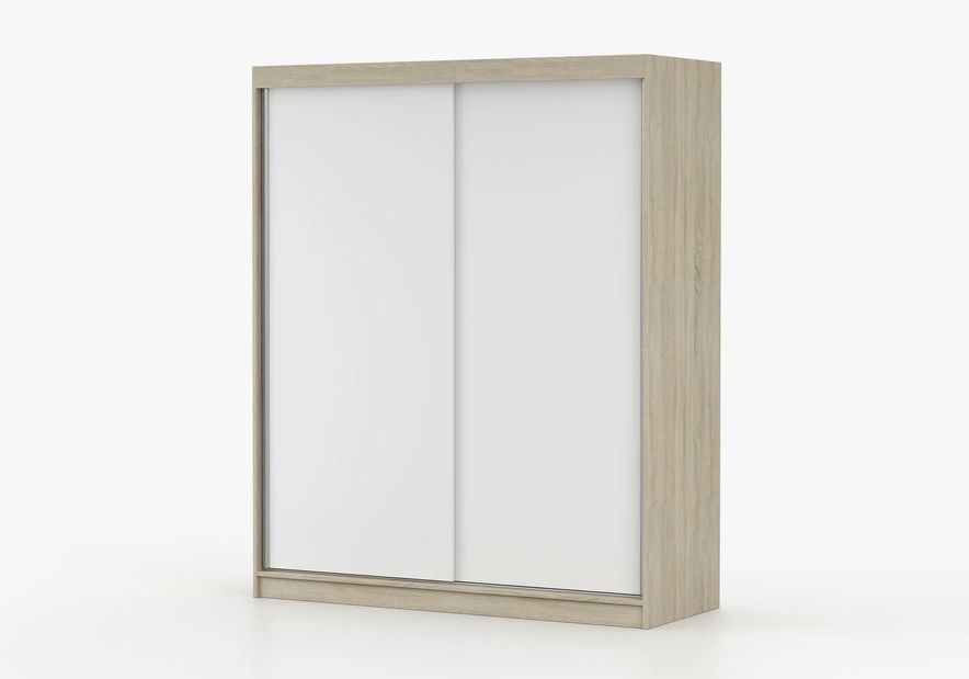 Šatní skříň Balor (dub sonoma + bílá)
