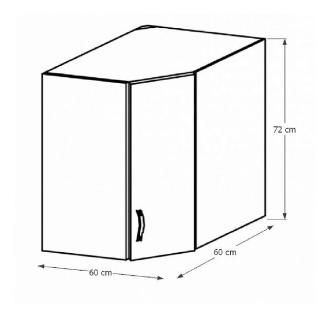 Horní kuchyňská skříňka G60N Sillina (ořech milano)