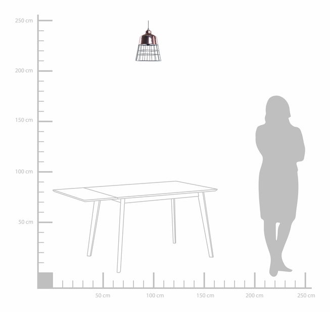 Závěsná lampa Montclair (měděná) *výprodej