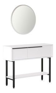 Konzolový stolek Otto 12 (se zrcadlem) (bílá + černá)