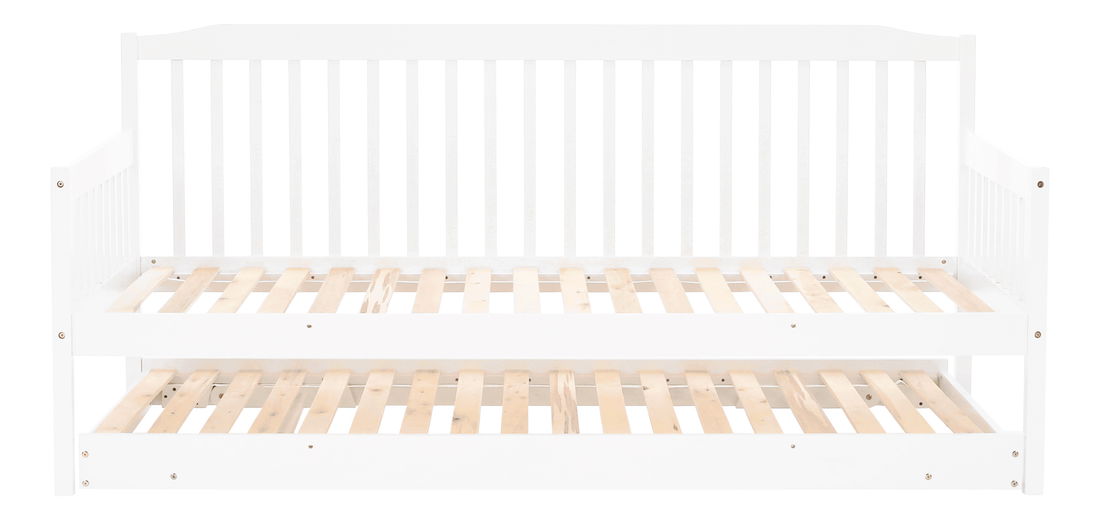 Dětská rozkládací postel 90 cm Pazzan (bílá) (s roštem)