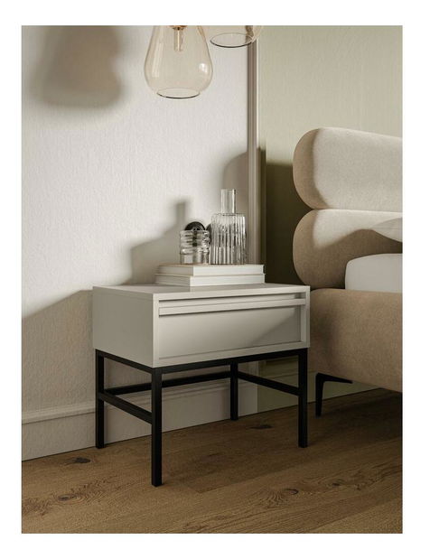 Noční stolek Evane E6 (šedá + černá)