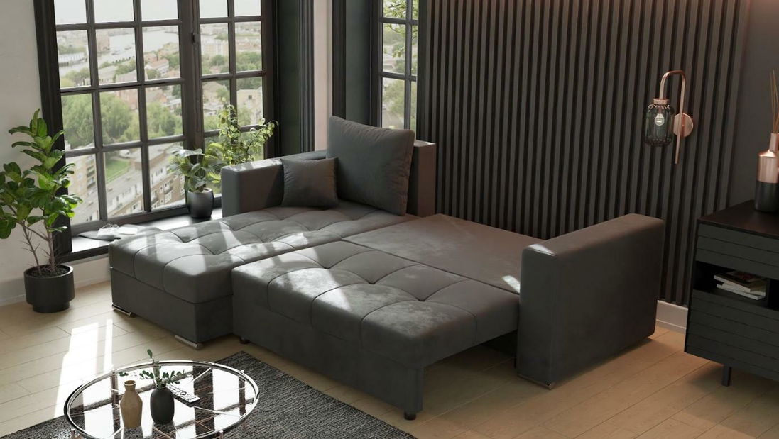 Rohová sedačka Josie (L) (tmavě šedá)