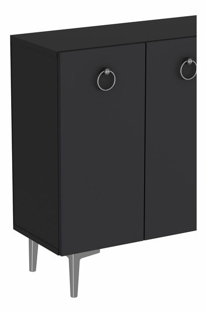 Skříňka Efia (antracit + zlatá)