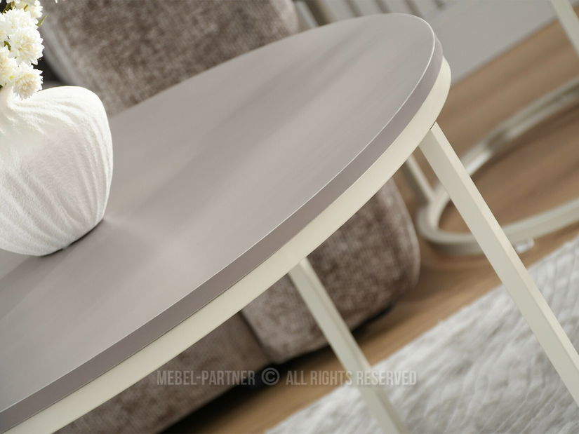 Konferenční stolek Krael (béžová + krémová)