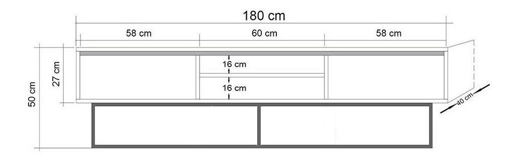 Souprava nábytku do obývacího pokoje Laxi 8 (ořech + černá)