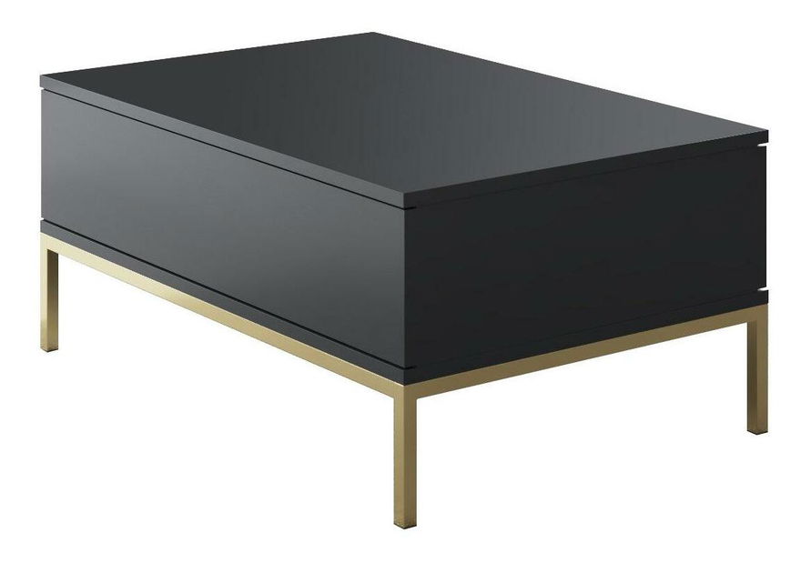 Konferenční stolek Lurde (antracit + zlatá)