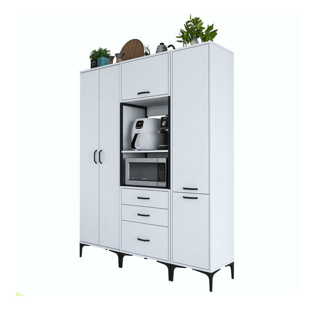 Policová skříň Jenaretta 144 (bílá)