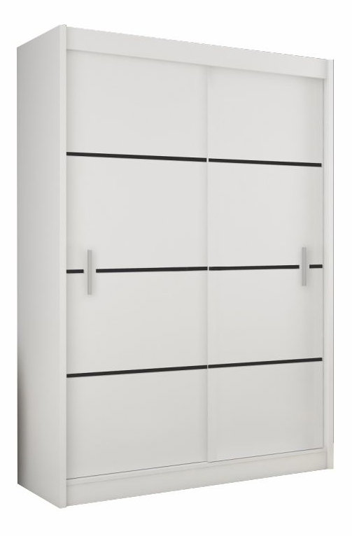 Šatní skříň Magnet 203 (bílá + černá)