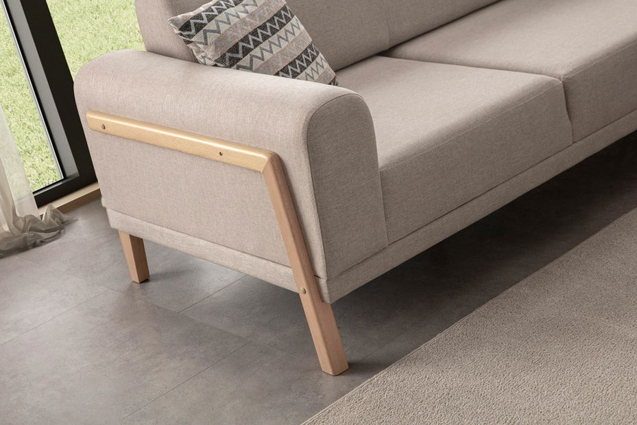 Rohová sedačka Lattino (modrá) (L)